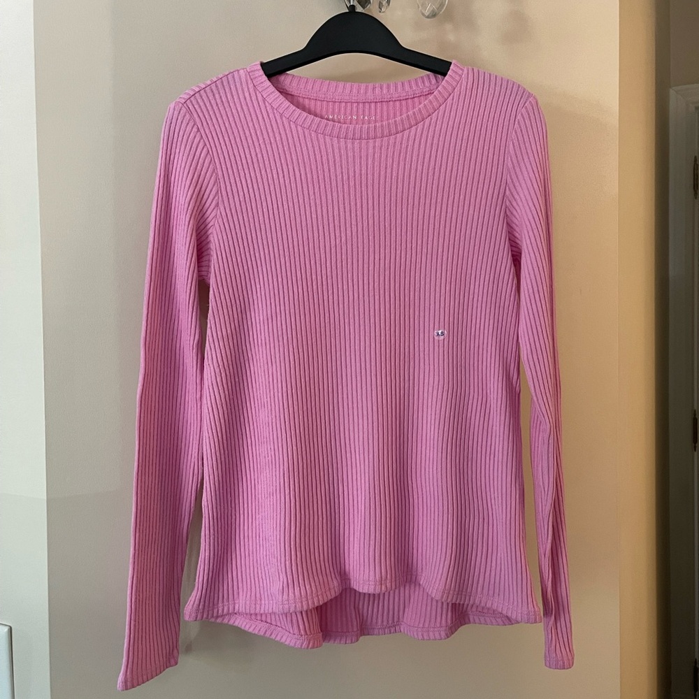 AMERICAN EAGLE PINK RIBBED XS SWEATER